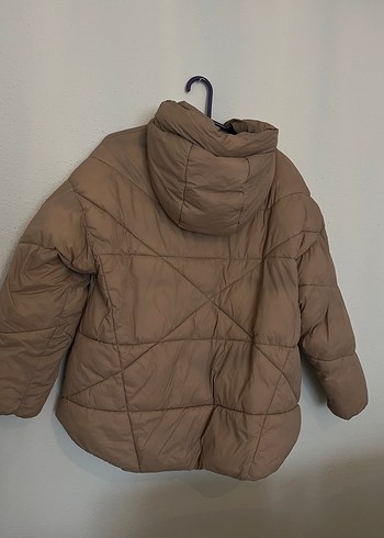 Bej Rahat Kesim Kadın Kışlık Mont - Görsel 3