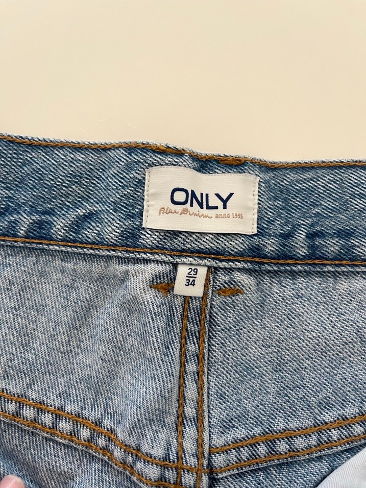 Kadın Gri Mavi Bol Kesim Midi Kot Pantolon - Görsel 4