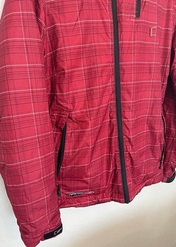 Kırmızı Fermuarlı Kapüşonlu Kiz cocuk Kışlık Ceket - Görsel 2