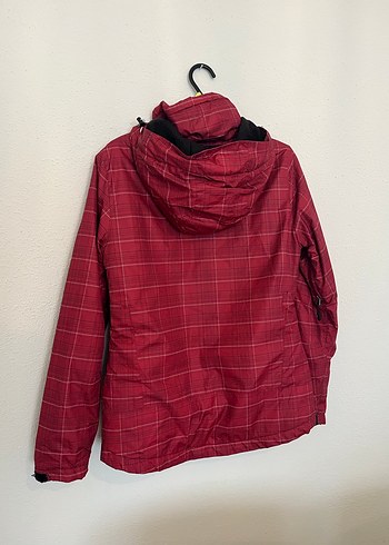 Kırmızı Fermuarlı Kapüşonlu Kiz cocuk Kışlık Ceket - Görsel 3