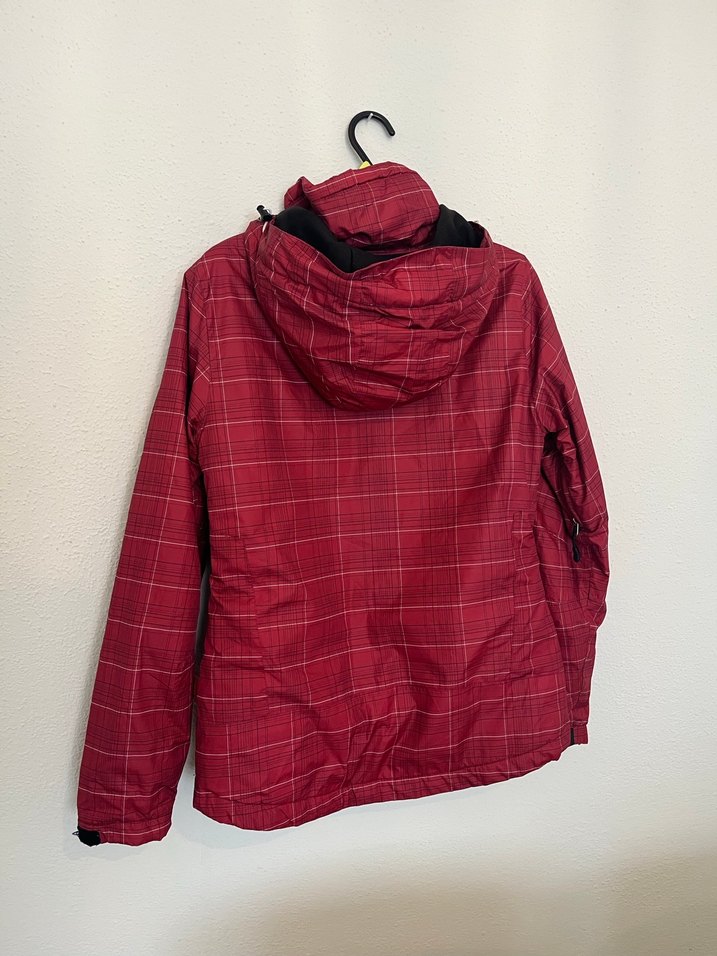 Kırmızı Fermuarlı Kapüşonlu Kiz cocuk Kışlık Ceket - Görsel 3