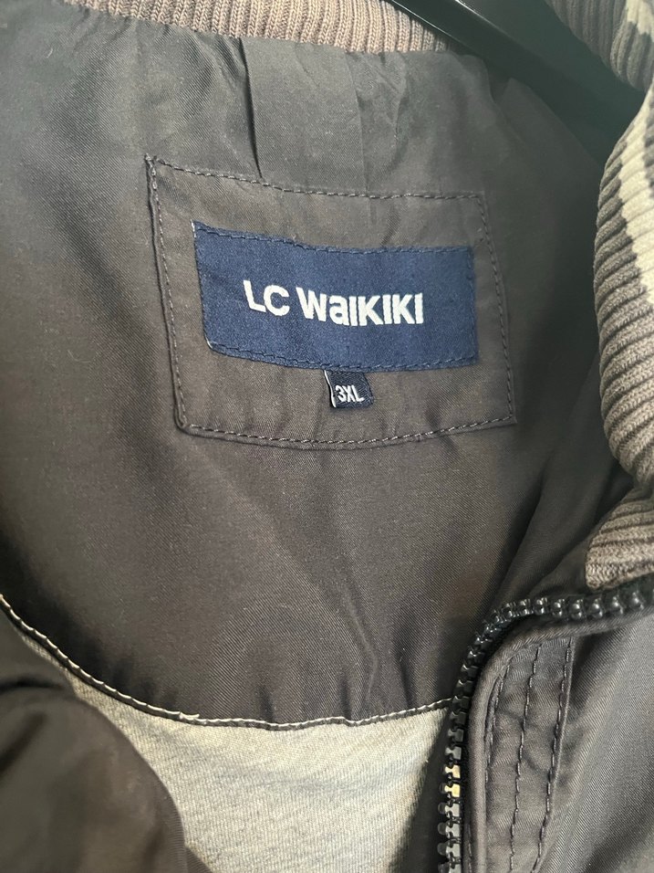 Gri Kapüşonlu Fermuarlı Erkek Ceket - Görsel 2