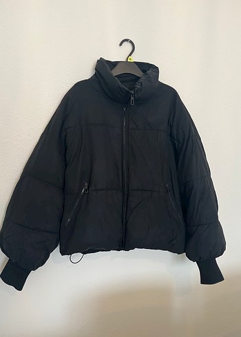 zara Siyah Fermuarlı Kadın Kışlık Ceket - Görsel 4