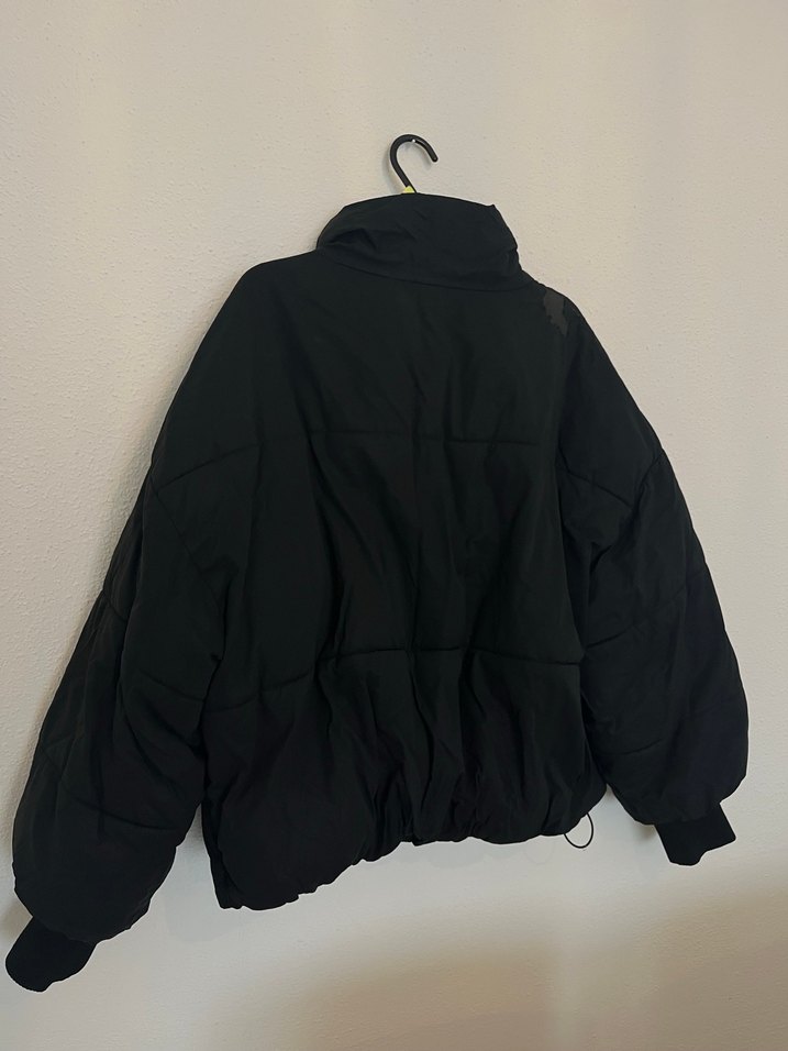 zara Siyah Fermuarlı Kadın Kışlık Ceket - Görsel 3