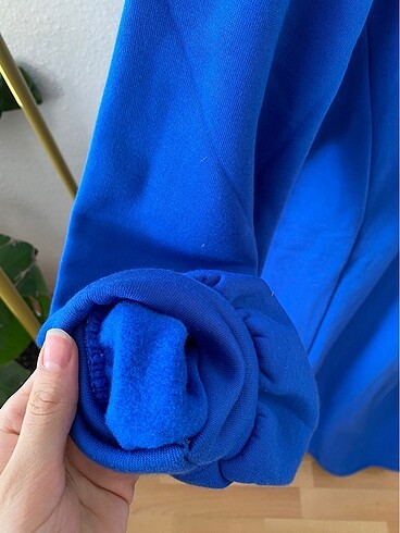 42 Beden mavi Renk Tesettür Sweat Elbise