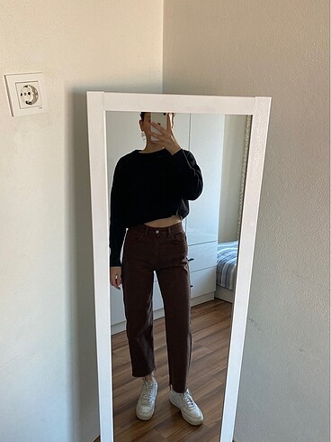 Pull and bear kahverengi jean
