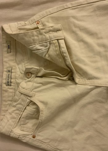 Krem Kadın Kot Pantolon - Görsel 2