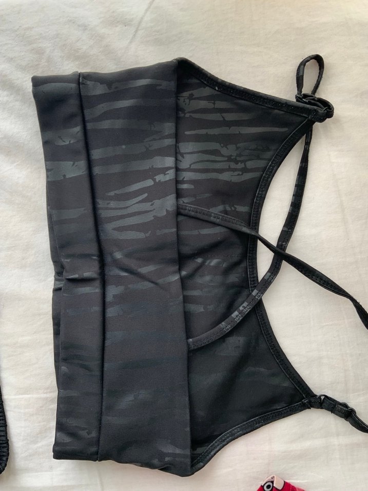 Siyah Zebra Desenli Spor Sütyen - Görsel 2