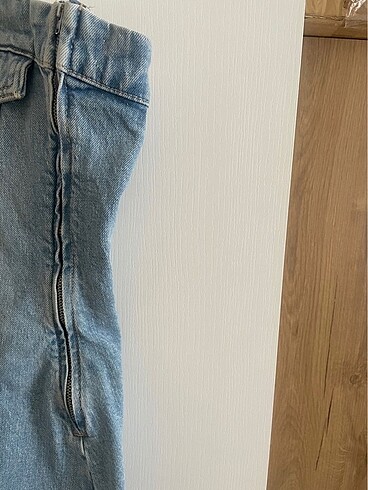 s Beden mavi Renk Pull and Bear jean straplez elbise