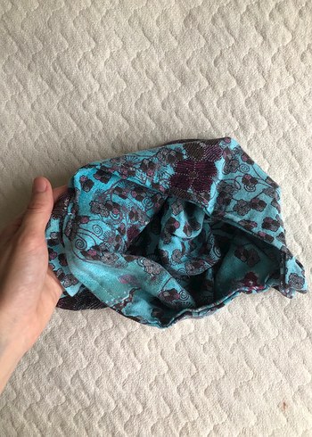  Beden Turkuaz Batik Desenli Bohem Çanta