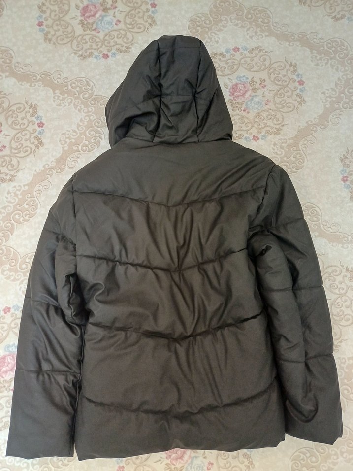 Erkek Siyah Fermuarlı Kapüşonlu Mont - Görsel 2