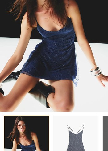 Bershka tül parlak mini elbise mezuniyet elbisesi - Görsel 3