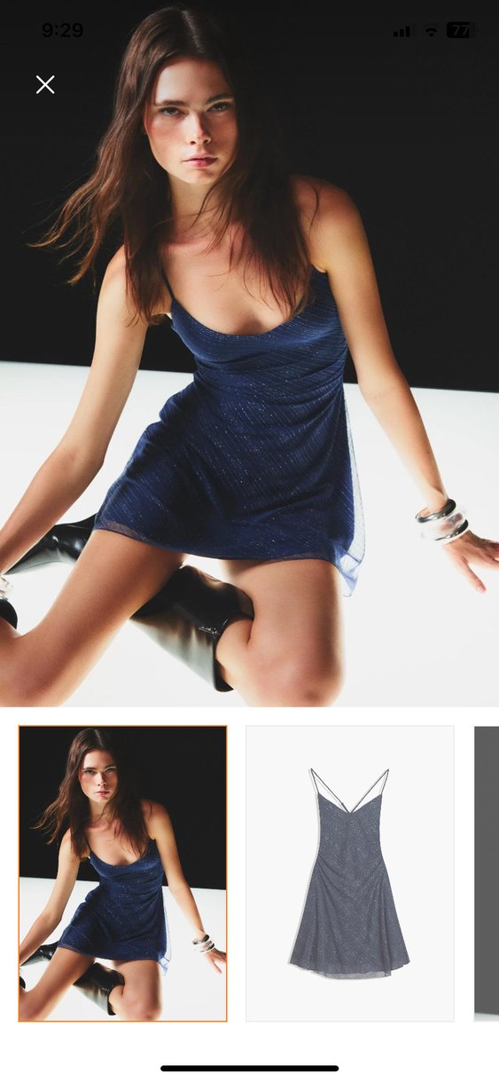 Bershka tül parlak mini elbise mezuniyet elbisesi - Görsel 3