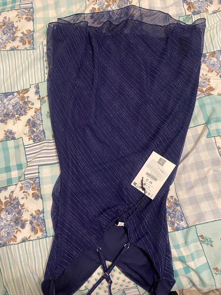 Bershka tül parlak mini elbise mezuniyet elbisesi - Görsel 5