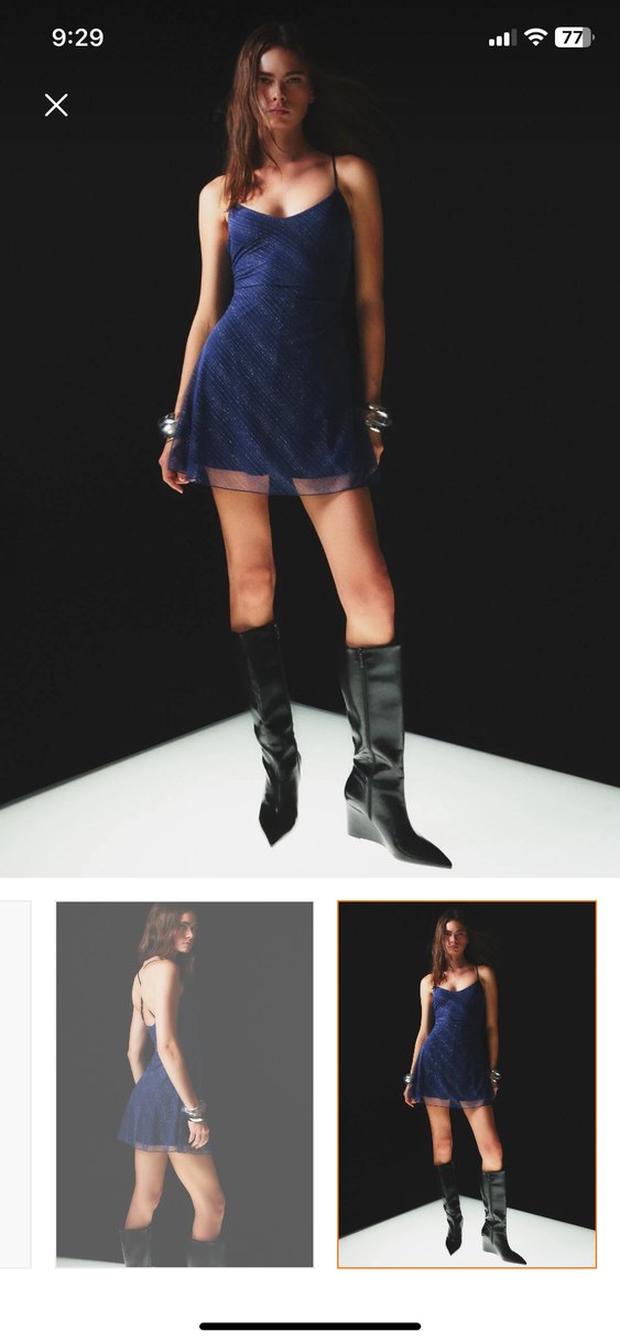 Bershka tül parlak mini elbise mezuniyet elbisesi - Görsel 2