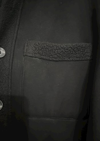 Düğmeli Siyah Erkek Mont içi kürklü - Görsel 3