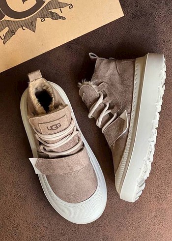 Ugg Vizon nubuk Kadın Dolgu Topuklu Bot