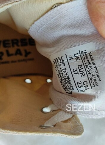 37 Beden Converse play comme des garcons BEJ NEW COLECTİON ITHAL KAL