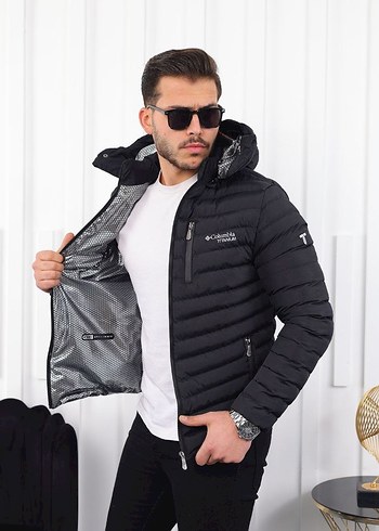 Siyah Fermuarlı Erkek Streetwear Mont - Görsel 3