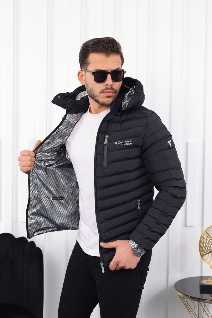 Siyah Fermuarlı Erkek Streetwear Mont - Görsel 3