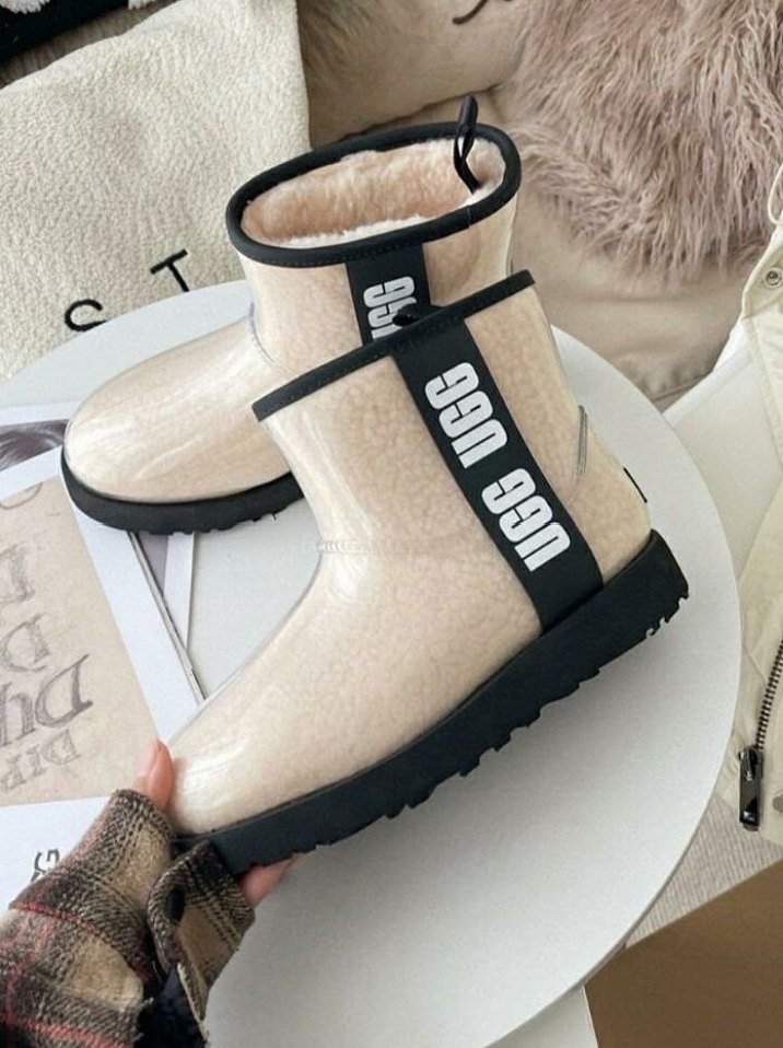 UGG Beyaz Tüylü Lastik Kadın Bot(skd/sut) - Görsel 2