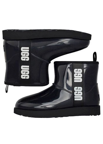 Siyah UGG Şeffaf Bantlı Kadın Bot - Görsel 4