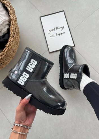 Siyah UGG Şeffaf Bantlı Kadın Bot - Görsel 3