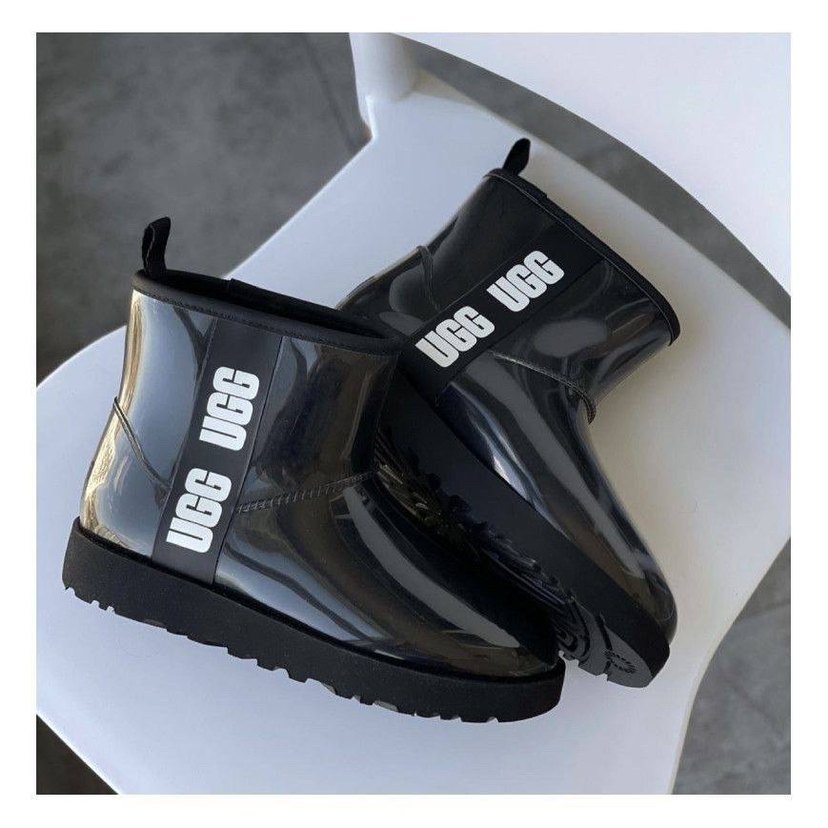 Siyah UGG Şeffaf Bantlı Kadın Bot - Görsel 2