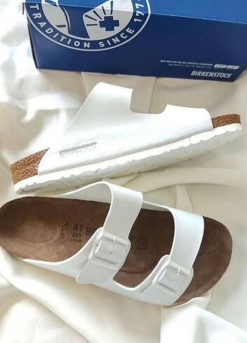 40 Beden beyaz Renk Birkenstock ARİZONA  terlik beyaz deri  ???? ????????YENİ SEZON