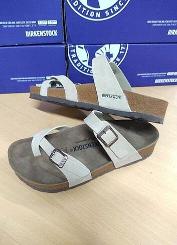 36 Beden gri Renk #Birkenstock mayari bayan terlik bej süet
