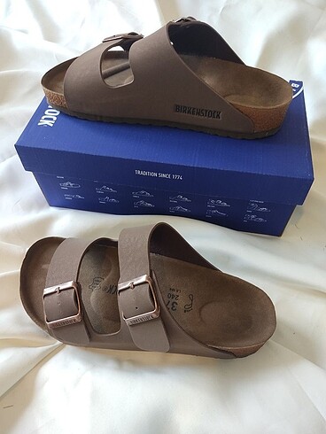 37 Beden kahverengi Renk Bu ilanı alabilirsiniz Birkenstock Arizona terlik VİZON deri ??