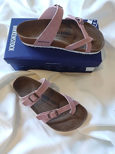 40 Beden ten rengi Renk Birkenstock MAYARİ bayan terlik pudra SÜET ???? ????????