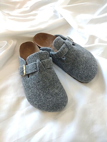 Birkenstock Boston  ev terliği  gri ????   ????İthal kalite ayar - Görsel 5