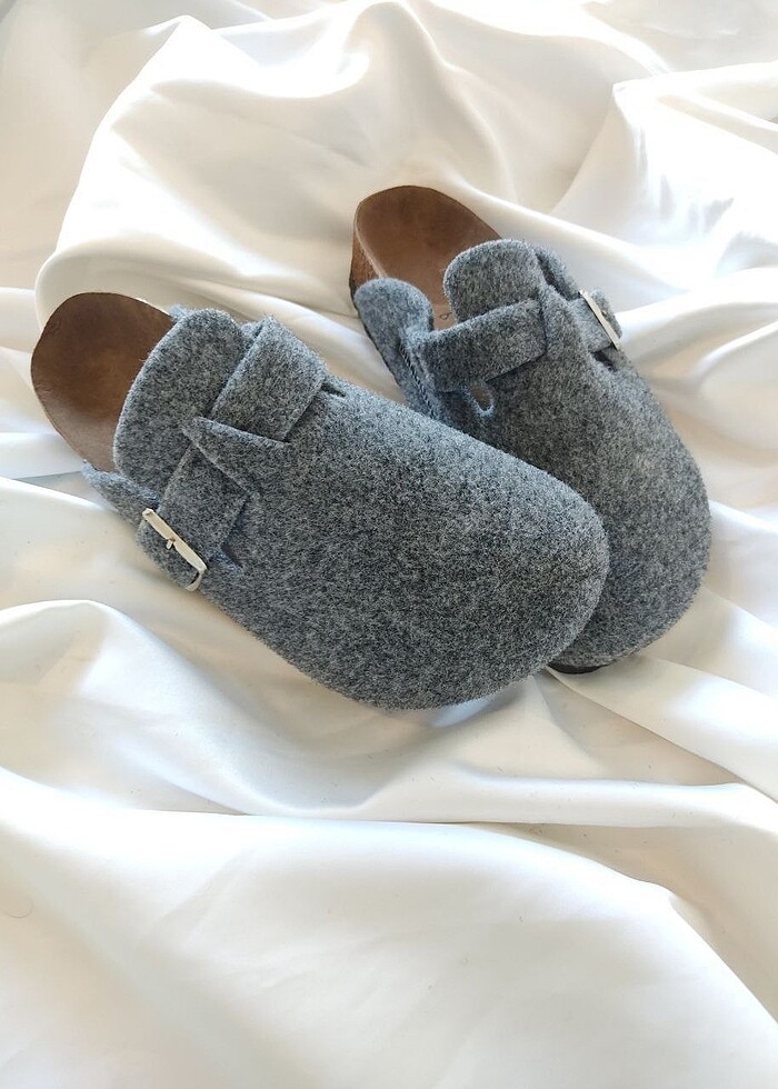 Birkenstock Boston  ev terliği  gri ????   ????İthal kalite ayar - Görsel 3