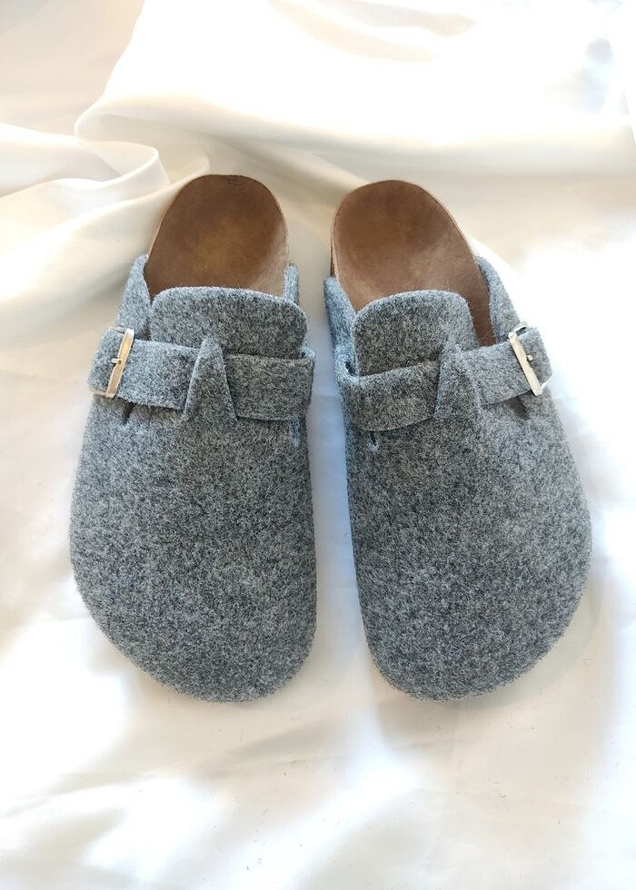 Birkenstock Boston  ev terliği  gri ????   ????İthal kalite ayar - Görsel 4