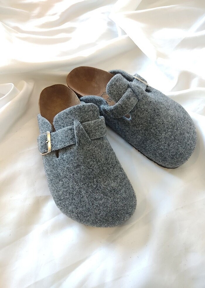 Birkenstock Boston  ev terliği  gri ????   ????İthal kalite ayar - Görsel 5