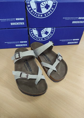 Birkenstock mayari bayan terlik bej süet