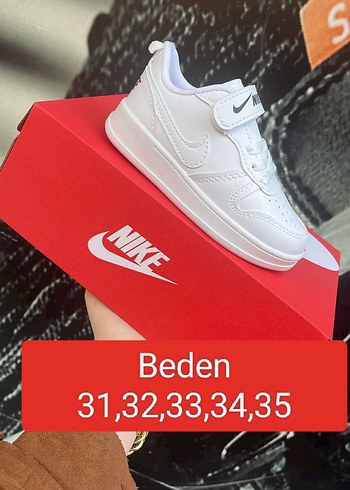 34 Beden Nike Air Çocuk Bağcıksız da kullanılabilir Renk : beyaz