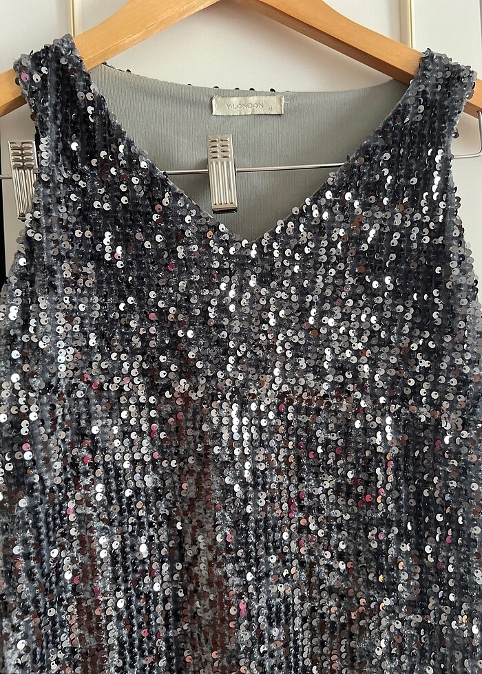 Y-London tamamı payetli kısa abiye - Görsel 3