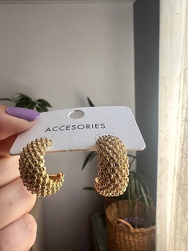 Accessorize Gold halka küpe(25krş ebat)