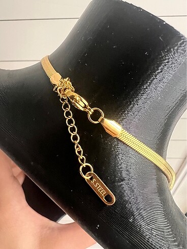 Beden altın Renk Gold renk çelik baget kolye