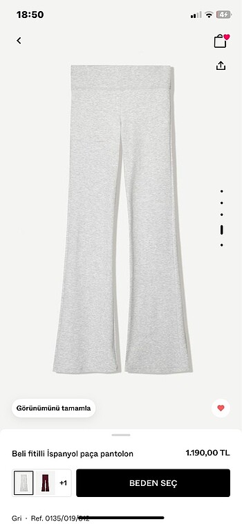 BERSHKA İspanyol paça tayt