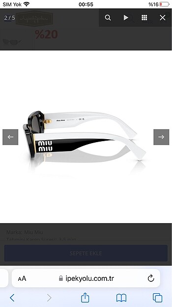Miu Miu MIU MIU - Güneş gözlüğü Unisex