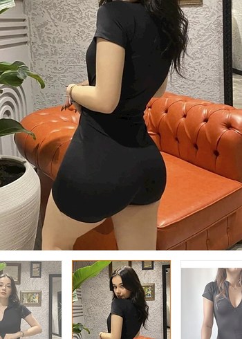 Siyah Mini Kadın Tulum - Görsel 3