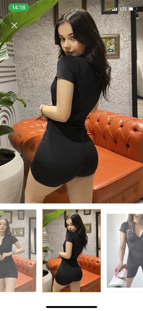 Siyah Mini Kadın Tulum - Görsel 3