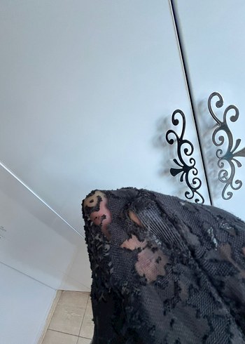 Siyah Nakışlı Uzun Gotik Etek - Görsel 4