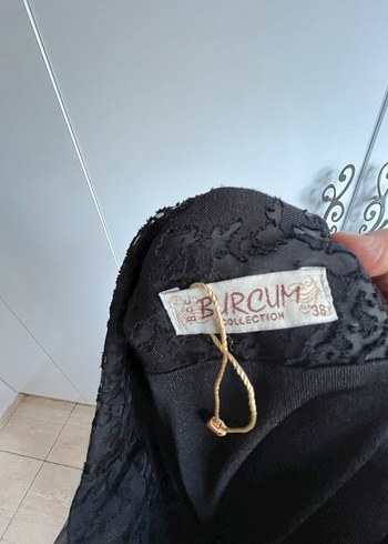 Siyah Nakışlı Uzun Gotik Etek - Görsel 2