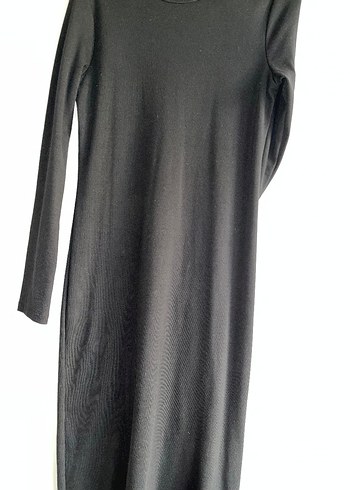 Uzun Siyah Kadın Elbise - Görsel 2