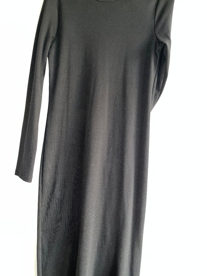 Uzun Siyah Kadın Elbise - Görsel 2