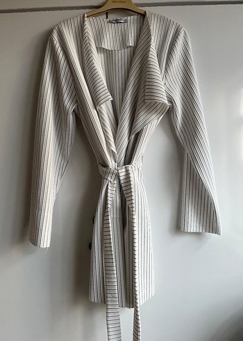 Çizgili Pliseli hırka - Görsel 2